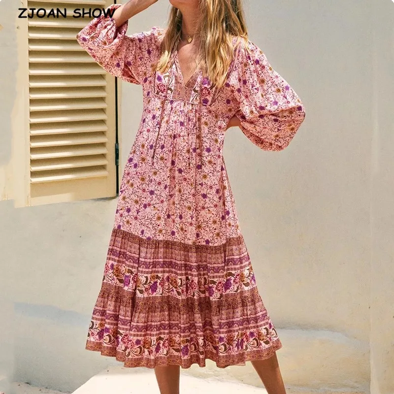 Платье женское в стиле бохо с V-образным вырезом, праздничное длинное Плиссированное Платье макси с цветочным принтом и длинным рукавом, пля...
Платье женское в стиле бохо с V-образным вырезом, праздничное длинное Плиссированное Платье макси с цветочным принтом и длинным рукавом, пля...