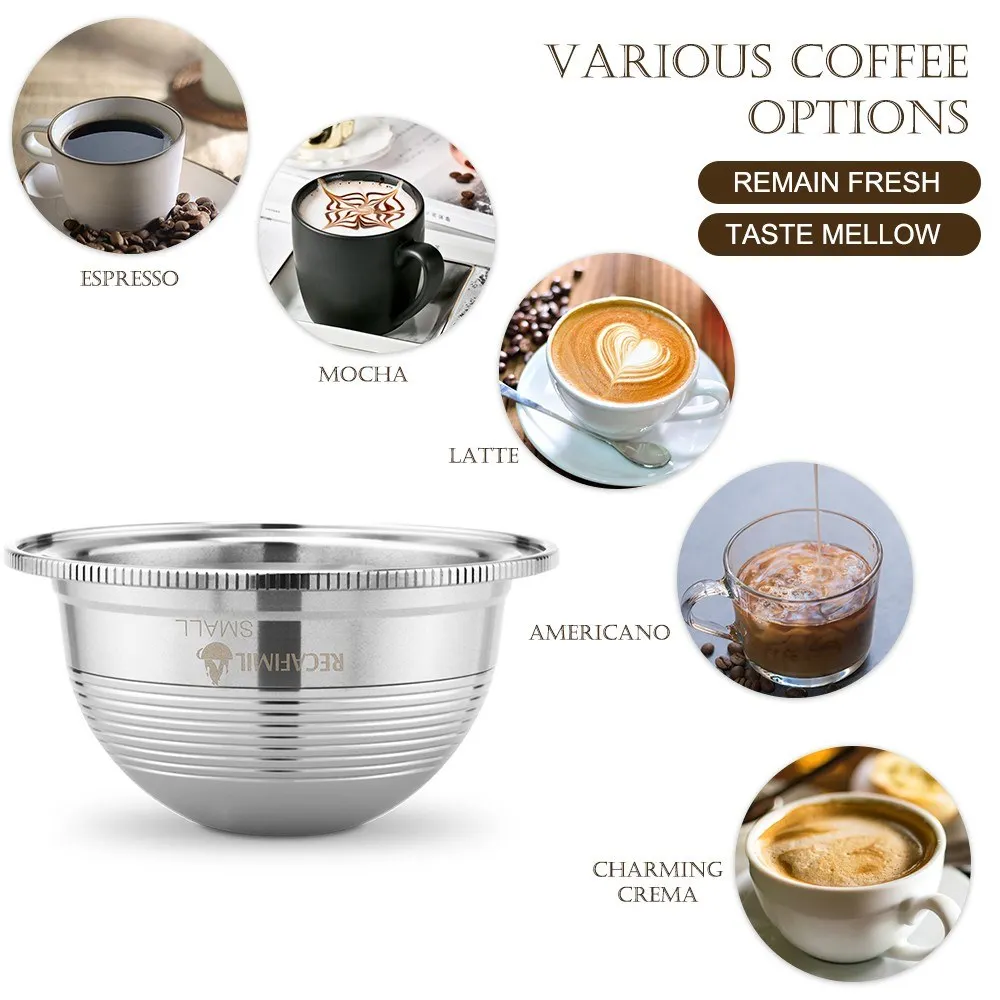 Stainless Steel Coffee Capsules Vertuoline Pod Filters Cup 70ml Brewing Volume Reusable Refillable Coffee Capsule Coffer Set for
Stainless Steel Coffee Capsules Vertuoline Pod Filters Cup 70ml Brewing Volume Reusable Refillable Coffee Capsule Coffer Set for