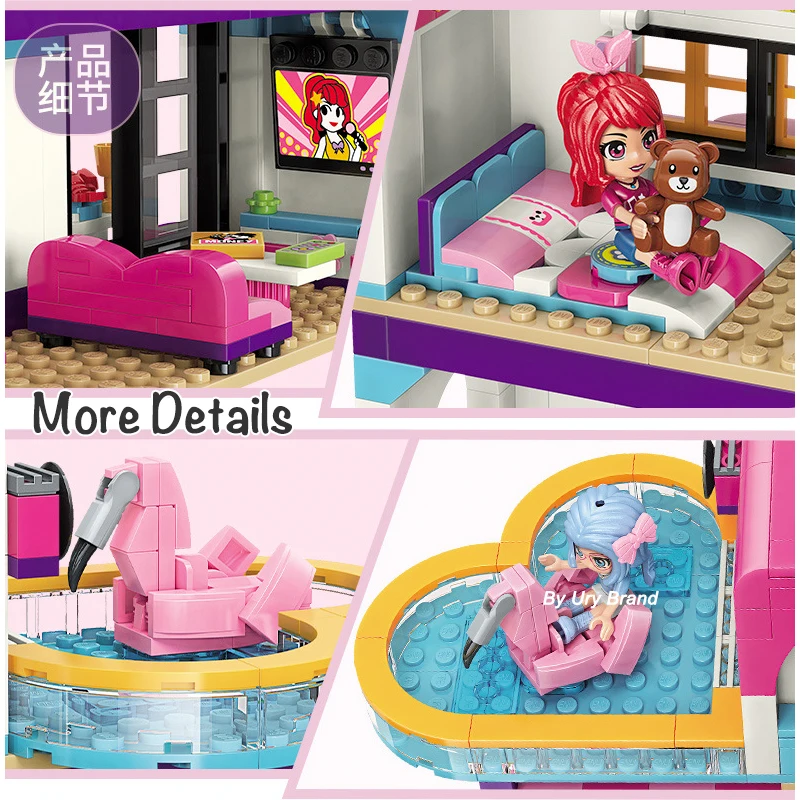 Friends Princess Series Magic Cat Music Party Villa House Set Mini Figures DIY Educational Model Building Blocks Toy for Girl
Friends Princess Series Magic Cat Music Party Villa House Set Mini Figures DIY Educational Model Building Blocks Toy for Girl