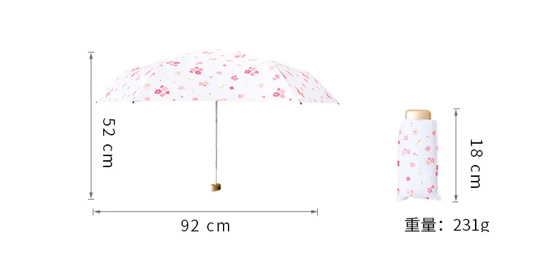 YADA Mini Cherry Blossoms Flower Umbrellas Rain uv Flat Handle Five Folding Clear Umbrellas For Womens Windproof Umbrella YS892
YADA Mini Cherry Blossoms Flower Umbrellas Rain uv Flat Handle Five Folding Clear Umbrellas For Womens Windproof Umbrella YS892