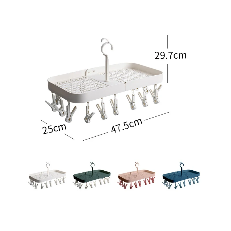 Nordic PP Foldable Storage Rack 18Pcs Clothes Clips Coat Hanger Home Organizer Bathroom Accessories for Socks Hat Underpants
Nordic PP Foldable Storage Rack 18Pcs Clothes Clips Coat Hanger Home Organizer Bathroom Accessories for Socks Hat Underpants