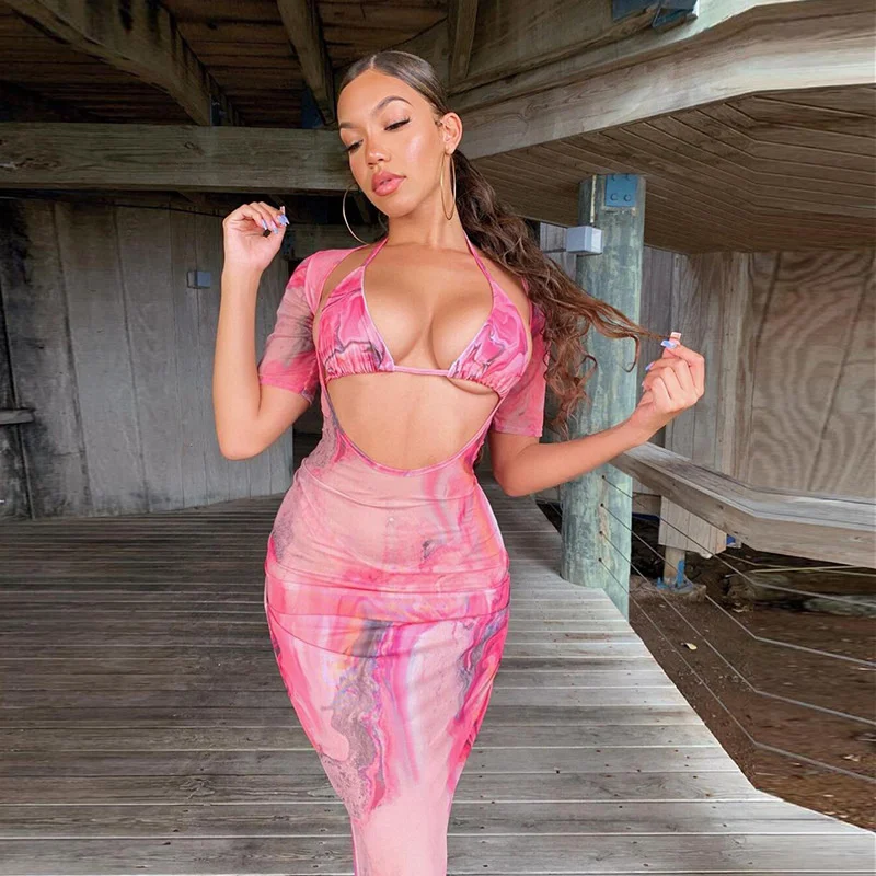 Ins Style Lady Dress 2021 Summer New Women's Short Sleeve Sexy Hollow Out Low Cut Fashion Outdoor Beach Hip Print Party Dresses
Ins Style Lady Dress 2021 Summer New Women's Short Sleeve Sexy Hollow Out Low Cut Fashion Outdoor Beach Hip Print Party Dresses