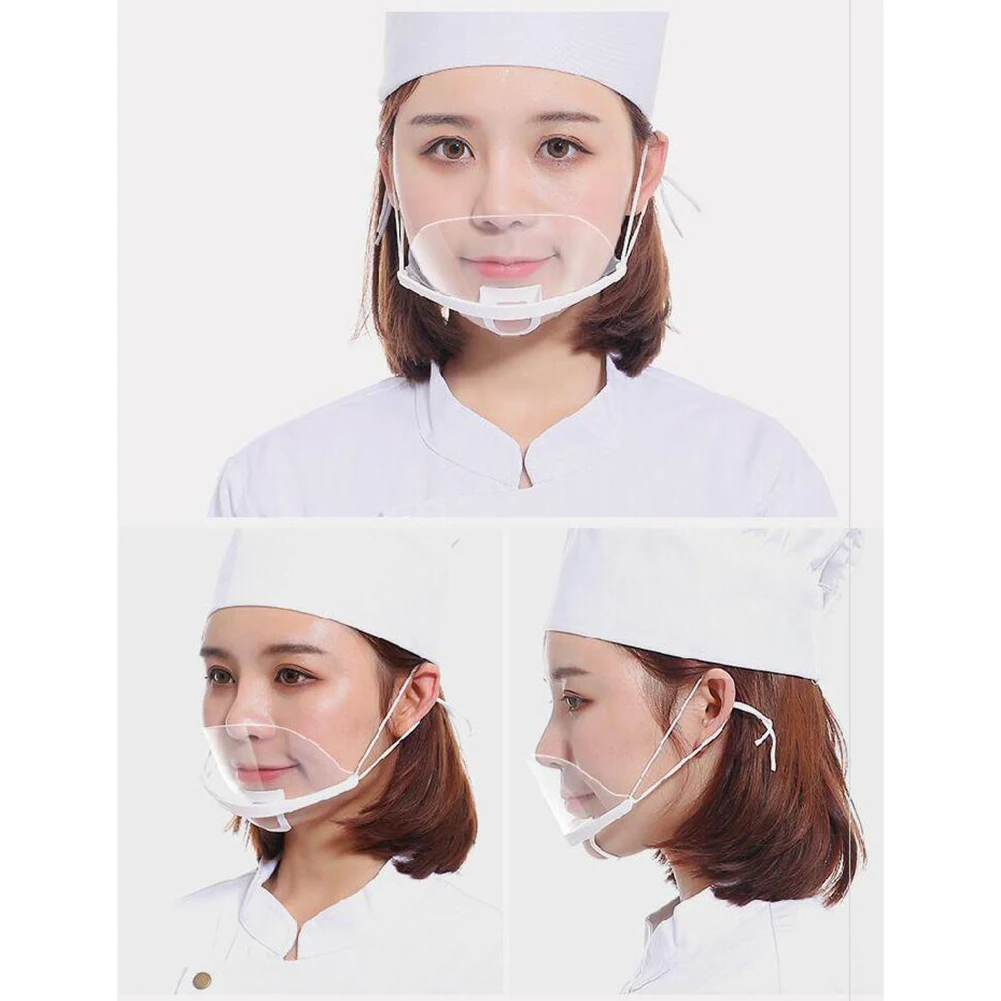 

10pcs Catering Plastic Protective Mask Mouth Mask Dustproof Spray Saliva Face Mask For Kitchen Restaurant Hotel Catering Special