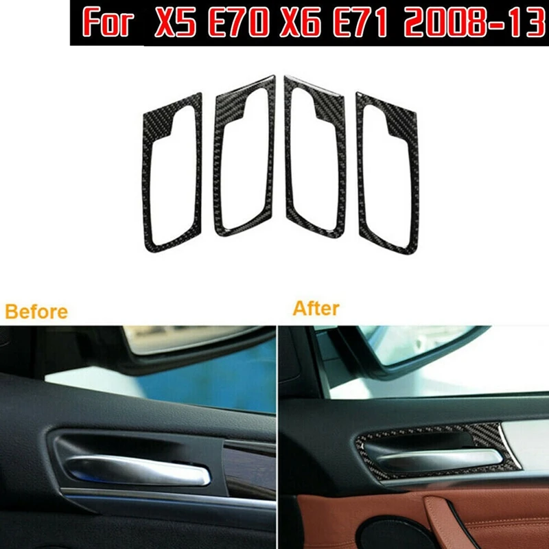 TOP -4Pcs Car Carbon Fiber Interior Door Handle Frame Trim Replace For -BMW X5 E70(2008-2013) X6 E71(2009-2014)
TOP -4Pcs Car Carbon Fiber Interior Door Handle Frame Trim Replace For -BMW X5 E70(2008-2013) X6 E71(2009-2014)