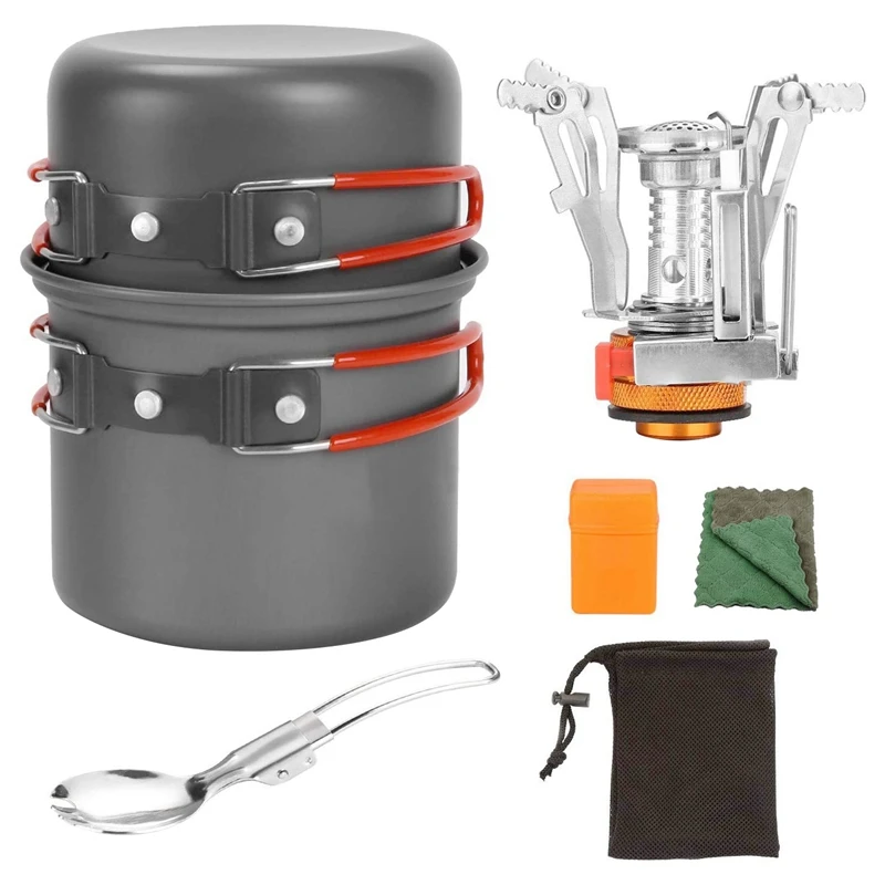 Outdoor Folding Spork Cooking Pots Set Camping Stove Dishcloth Picnic Camping Hiking Backpacking Dinner Cookware Set
Outdoor Folding Spork Cooking Pots Set Camping Stove Dishcloth Picnic Camping Hiking Backpacking Dinner Cookware Set