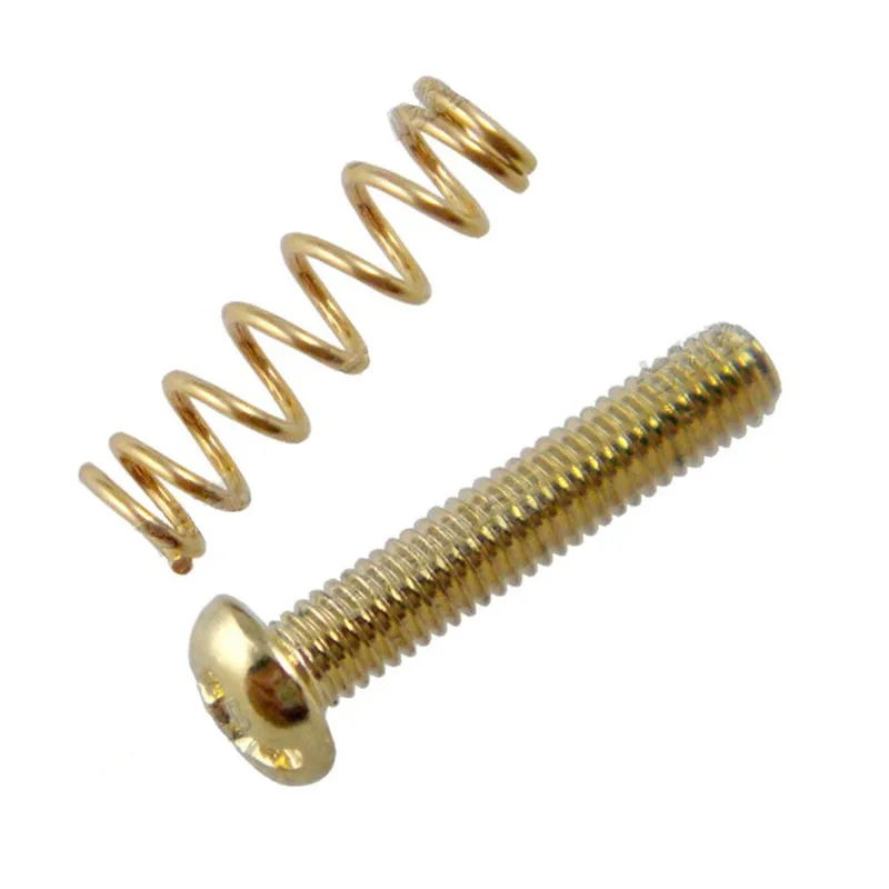30Pcs Electric Guitar Bridge Saddles Mount Screws Springs For Guitar Tremolo Bridge (M3*18mm) Golden Guitar Accessories Parts
30Pcs Electric Guitar Bridge Saddles Mount Screws Springs For Guitar Tremolo Bridge (M3*18mm) Golden Guitar Accessories Parts