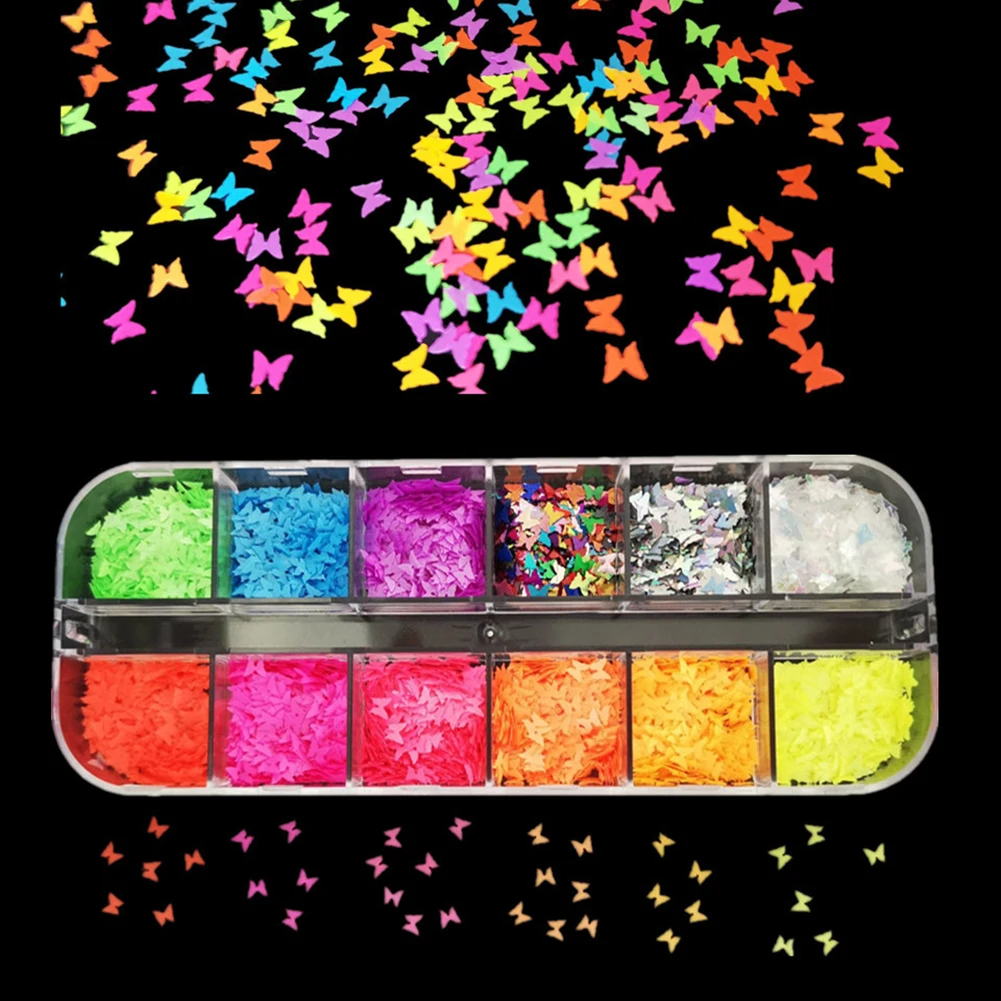 Nail Art 12 Colors Butterfly Glitter Sequins Nail Art Flakes Acrylic Paillettes Nail Decals
Nail Art 12 Colors Butterfly Glitter Sequins Nail Art Flakes Acrylic Paillettes Nail Decals