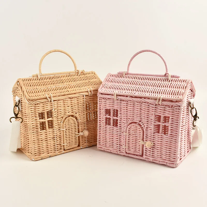 Creative House Shape Rattan Women Handbags Wicker Woven Shoulder Crossbody Bags Funny Summer Beach Straw Bag Handmade Travel Bag
Creative House Shape Rattan Women Handbags Wicker Woven Shoulder Crossbody Bags Funny Summer Beach Straw Bag Handmade Travel Bag