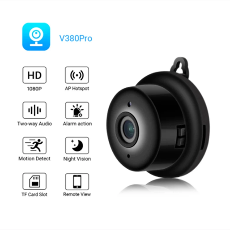 Мини Wi-Fi IP-камера HD 1080P Беспроводная внутренняя камера ночное видение двухстороннее аудио Обнаружение движения Радионяня V380
Мини Wi-Fi IP-камера HD 1080P Беспроводная внутренняя камера ночное видение двухстороннее аудио Обнаружение движения Радионяня V380