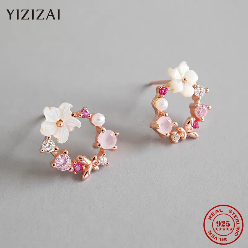YIZIZAI Genuine 925 Sterling Silver Earrings Sweet Fashion Girl French Gentle Flower Pearl Earrings Party Jewelry Gift Spring
YIZIZAI Genuine 925 Sterling Silver Earrings Sweet Fashion Girl French Gentle Flower Pearl Earrings Party Jewelry Gift Spring