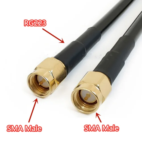 Кабель RG223 с двойным экраном и низким коэффициентом потери, штекер SMA-SMA РЧ, коаксиальный кабель 50-3, перемычка 50 Ом
Кабель RG223 с двойным экраном и низким коэффициентом потери, штекер SMA-SMA РЧ, коаксиальный кабель 50-3, перемычка 50 Ом