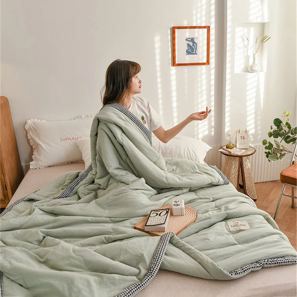 ADOREHOUSE Soft Throw Blanket Summer Quilt Washable Comforter Double-Sided Bedspread Breathable Throw Blanket Thin Quilt
ADOREHOUSE Soft Throw Blanket Summer Quilt Washable Comforter Double-Sided Bedspread Breathable Throw Blanket Thin Quilt