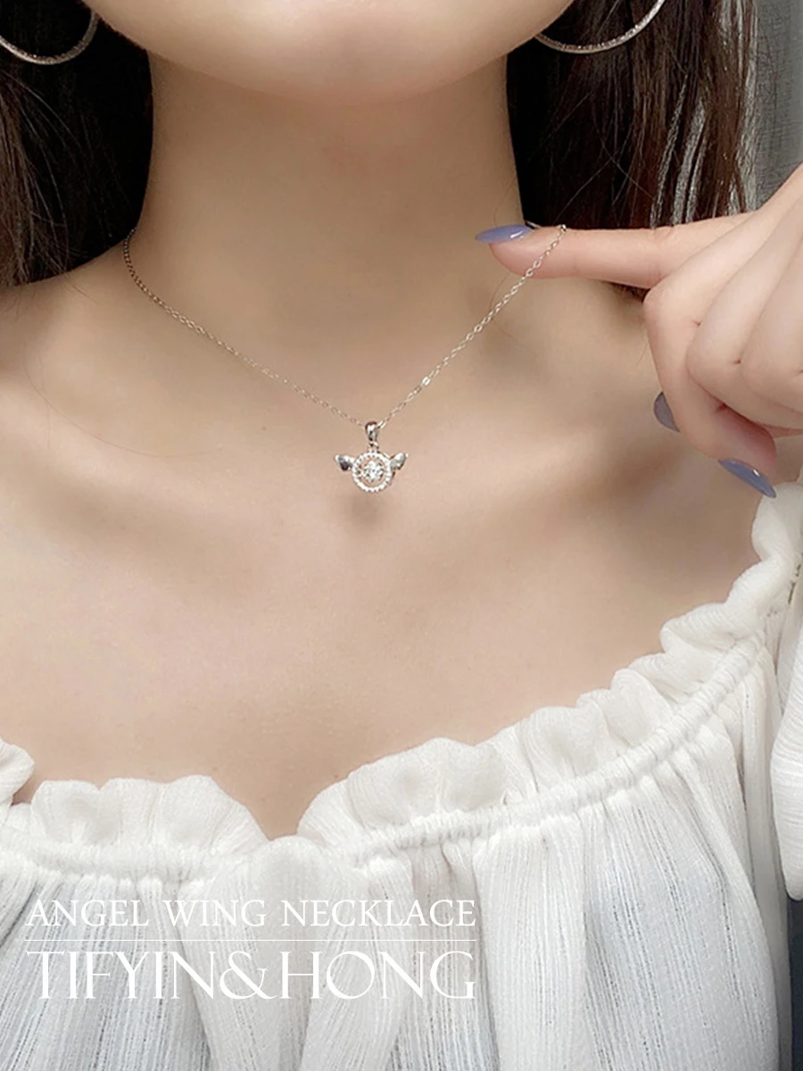 S925 Silver Moissanite Angel Necklace Sweet Romantic Style Birthday Gift Couples Exclusive
S925 Silver Moissanite Angel Necklace Sweet Romantic Style Birthday Gift Couples Exclusive