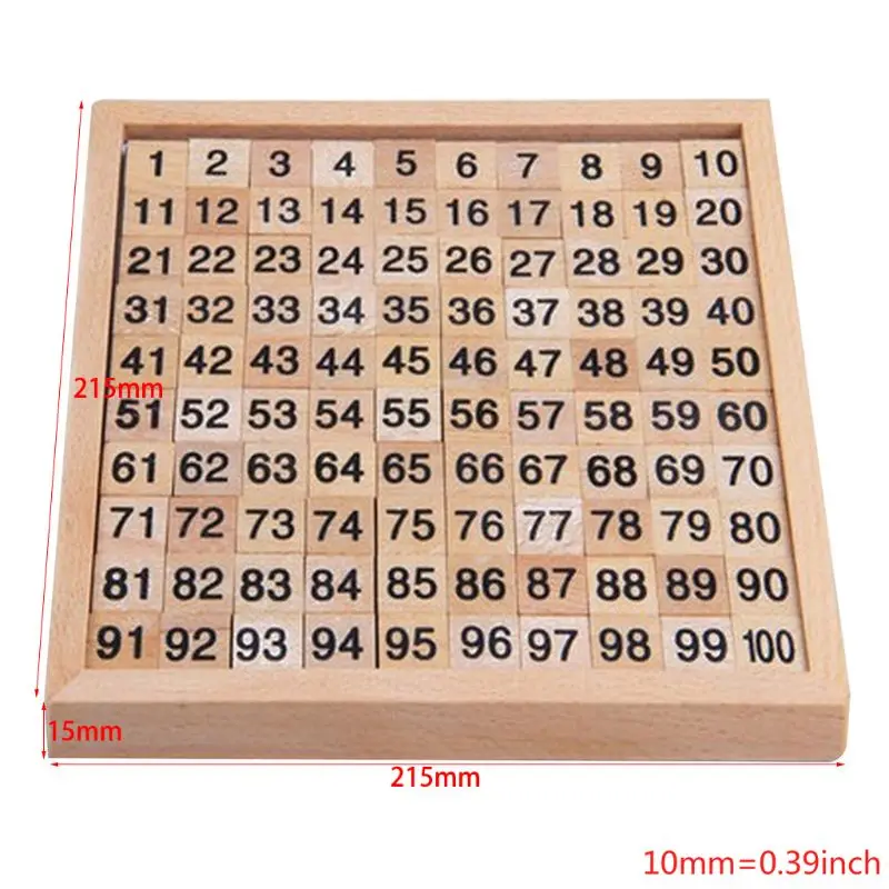 50LE Wooden Toys Hundred Board Montessori 1-100 Consecutive Numbers Wooden Educational Game for Kids 
50LE Wooden Toys Hundred Board Montessori 1-100 Consecutive Numbers Wooden Educational Game for Kids