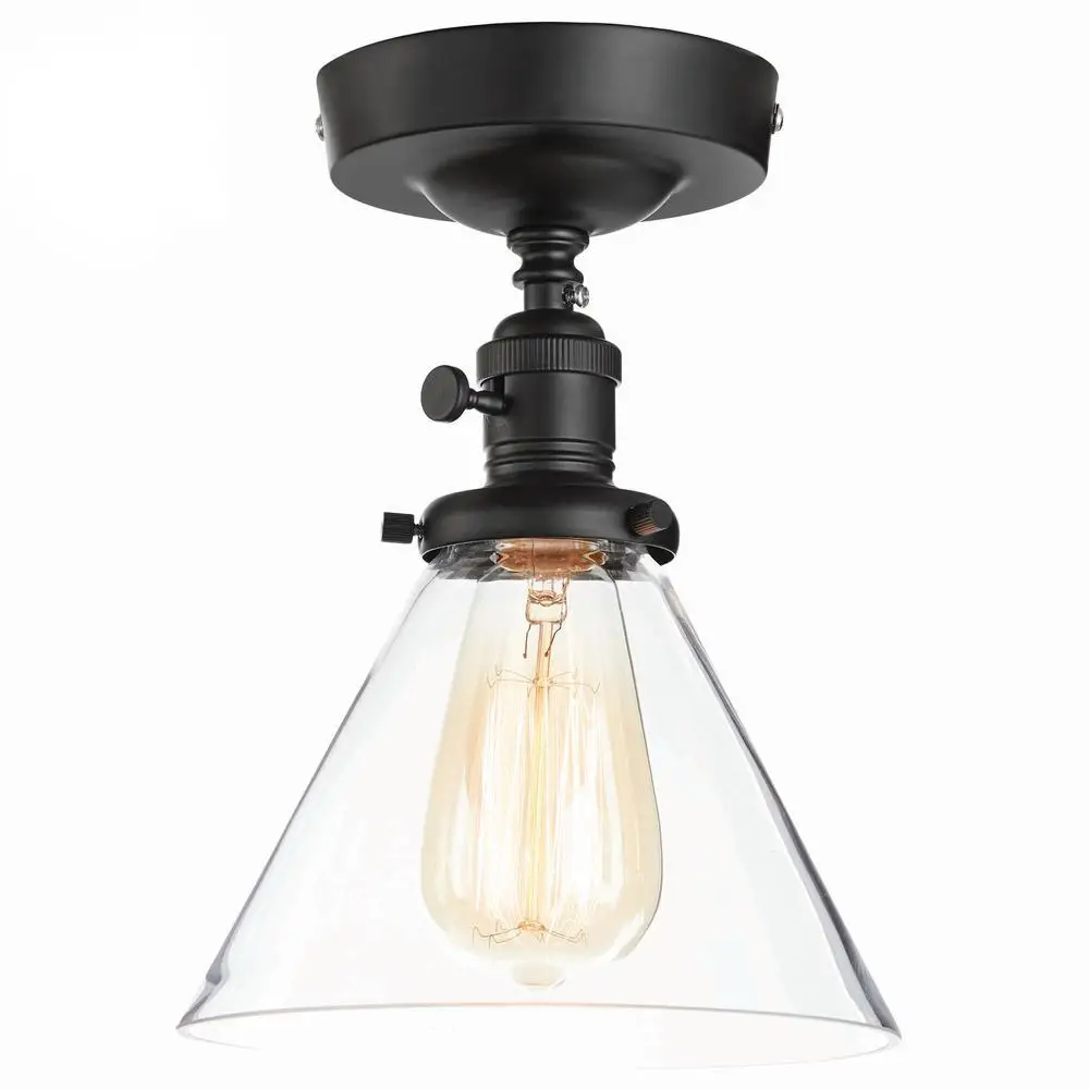 Home Decoration Ceiling Lamp Rustic Flush Mount Lights Clear Glass Matte Black Semi Flush Mount
Home Decoration Ceiling Lamp Rustic Flush Mount Lights Clear Glass Matte Black Semi Flush Mount