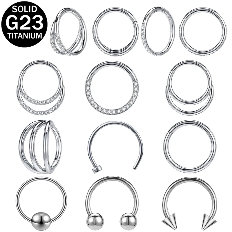 AOEDEJ 16G G23 Titanium Septum Ring Crystal Nose Ring Jewelry Women Helix Piercing Hoop Earring Septum Clicker Zircon Nose Ring
AOEDEJ 16G G23 Titanium Septum Ring Crystal Nose Ring Jewelry Women Helix Piercing Hoop Earring Septum Clicker Zircon Nose Ring