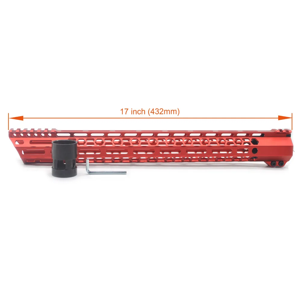 Aplus 17'' inch Extra Length M-lok Clamping Handguard Rail Picatinny Mount System_Slant Cut Fit .223/5.56, AR-15 Red Anodized
Aplus 17'' inch Extra Length M-lok Clamping Handguard Rail Picatinny Mount System_Slant Cut Fit .223/5.56, AR-15 Red Anodized