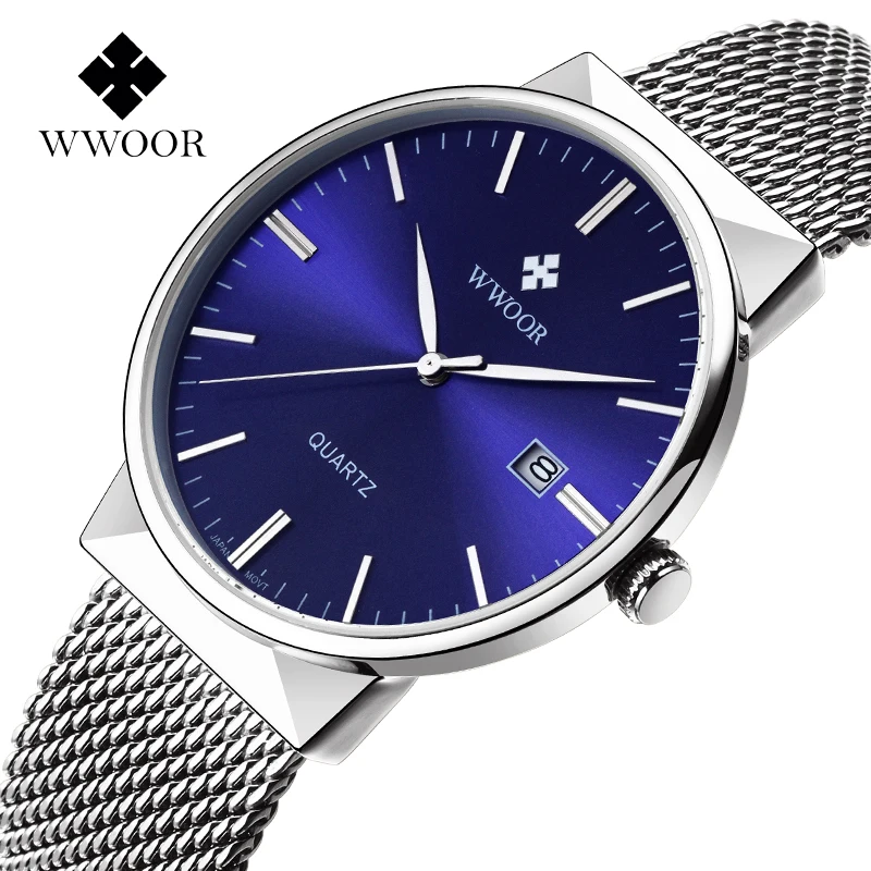 WWOOR Fashion Mens Watches Top Brand Luxury Casual Sports Date Watch For Men Steel Mesh Waterproof Male Watch Relogio Masculino
WWOOR Fashion Mens Watches Top Brand Luxury Casual Sports Date Watch For Men Steel Mesh Waterproof Male Watch Relogio Masculino