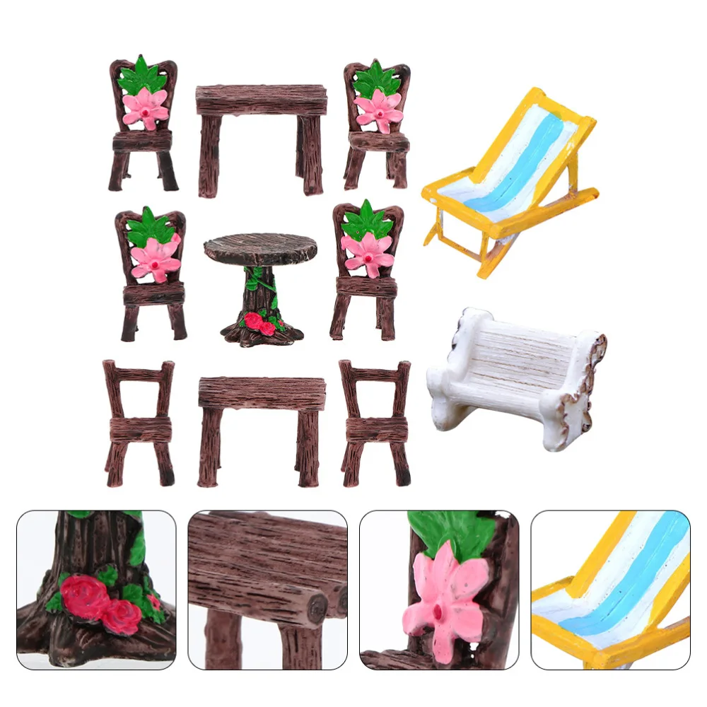 11pcs Table Chair Resin Craft Fairy Garden Decorations Micro Landscape Ornament
11pcs Table Chair Resin Craft Fairy Garden Decorations Micro Landscape Ornament