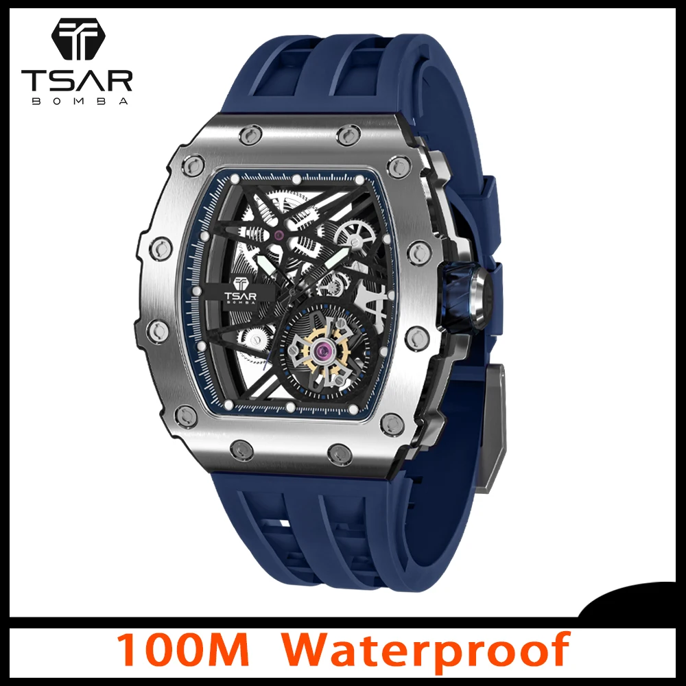2021 News TSAR BOMBA Automatic Mechanical Men Watch Stainless Steel Hollow Design Waterproof Luxury Wristwatch Relógio Masculino
2021 News TSAR BOMBA Automatic Mechanical Men Watch Stainless Steel Hollow Design Waterproof Luxury Wristwatch Relógio Masculino