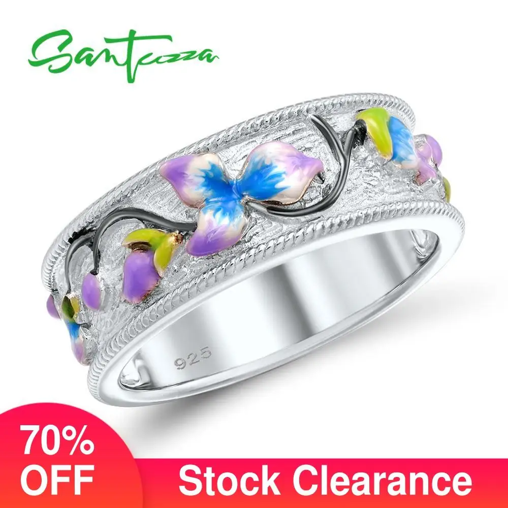 SANTUZZA Silver Ring For Women 925 Sterling Silver Delicate Flower White Cubic Zirconia Party Fashion Jewelry Handmade Enamel
SANTUZZA Silver Ring For Women 925 Sterling Silver Delicate Flower White Cubic Zirconia Party Fashion Jewelry Handmade Enamel