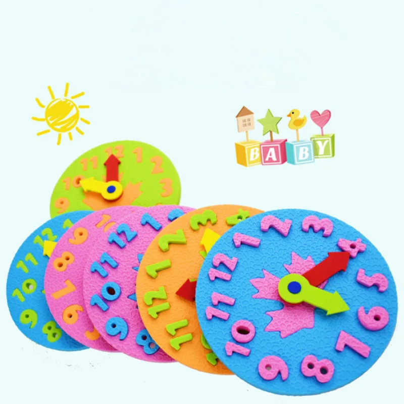 1PC Teaching Kindergarten Manual Diy EVA Clock Early Learning Education Baby Kids Toys Teaching Aids Math Toys
1PC Teaching Kindergarten Manual Diy EVA Clock Early Learning Education Baby Kids Toys Teaching Aids Math Toys