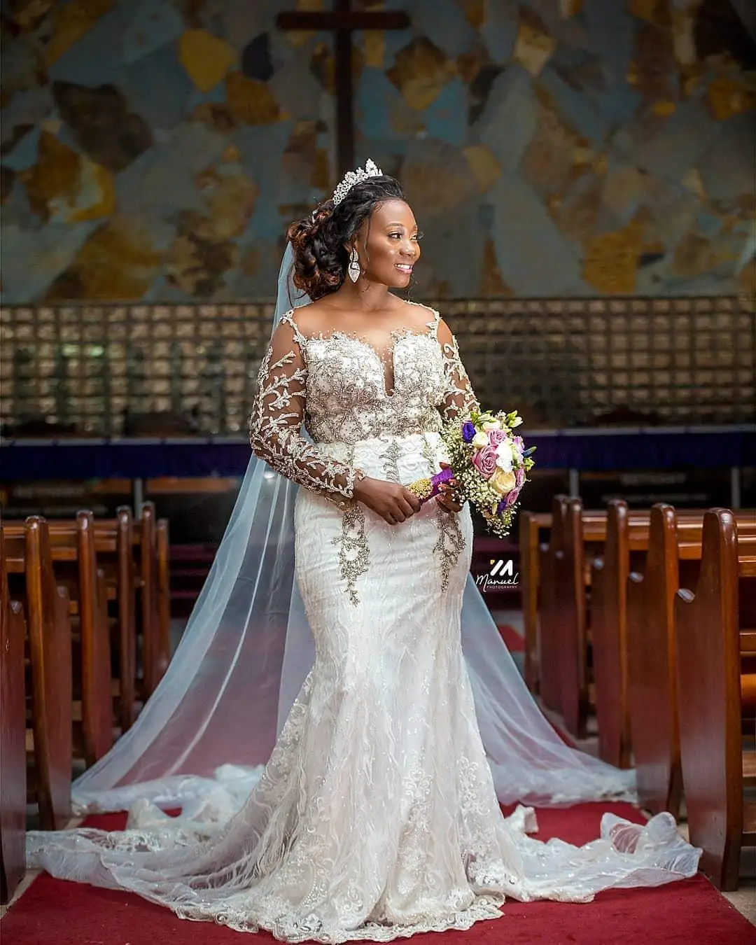 Illsion Beads Crystals Long Sleeves Mermaid Wedding Dresses Sweep Train Vestidos De Novia African Gowns
Illsion Beads Crystals Long Sleeves Mermaid Wedding Dresses Sweep Train Vestidos De Novia African Gowns
