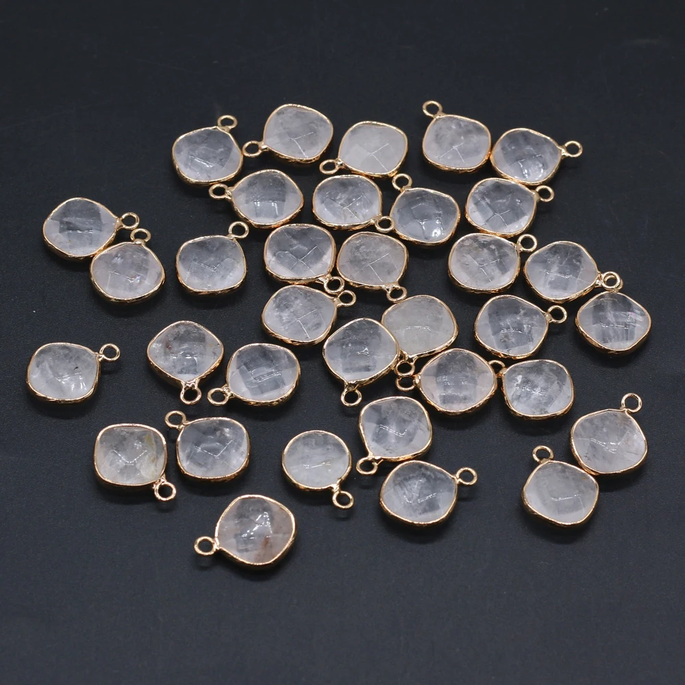 2pc Natural Stone Quartzs Pendants Gold plated Small Faceted Crystal Charms for Jewelry Making Diy Necklace Earrings Gifts
2pc Natural Stone Quartzs Pendants Gold plated Small Faceted Crystal Charms for Jewelry Making Diy Necklace Earrings Gifts
