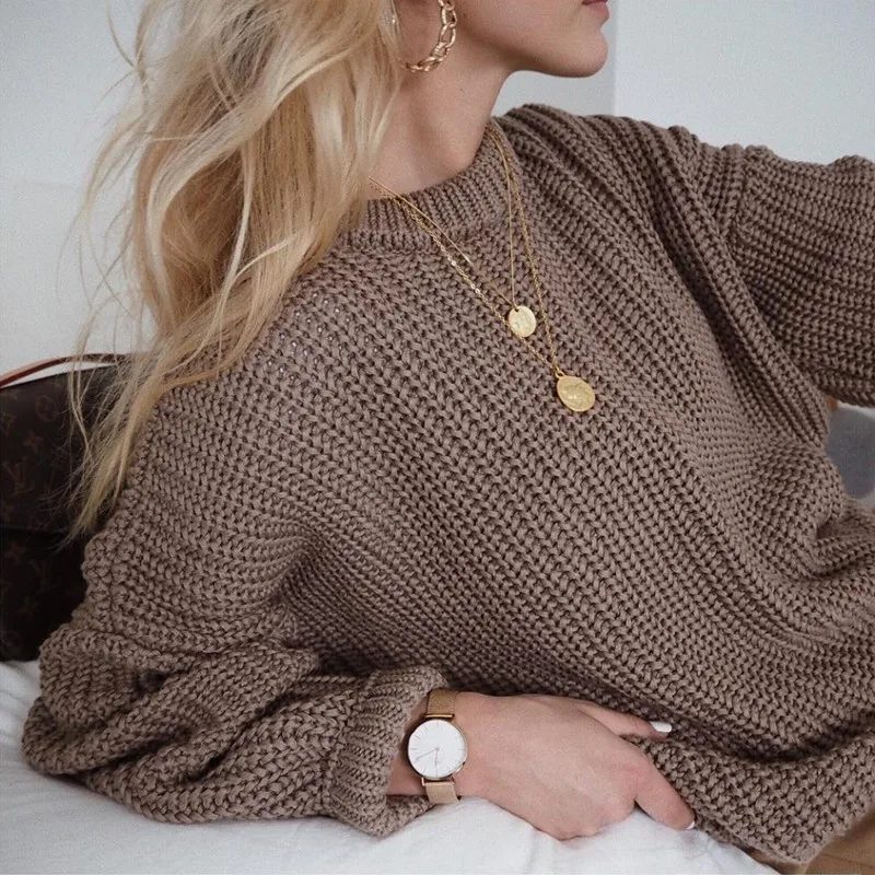 Women Autumn Winter Loose Sweater Korean Oversized Solid O-neck Knitted Sweaters Fashion Elegant Warm Long Sleeve Pullovers Tops
Women Autumn Winter Loose Sweater Korean Oversized Solid O-neck Knitted Sweaters Fashion Elegant Warm Long Sleeve Pullovers Tops
