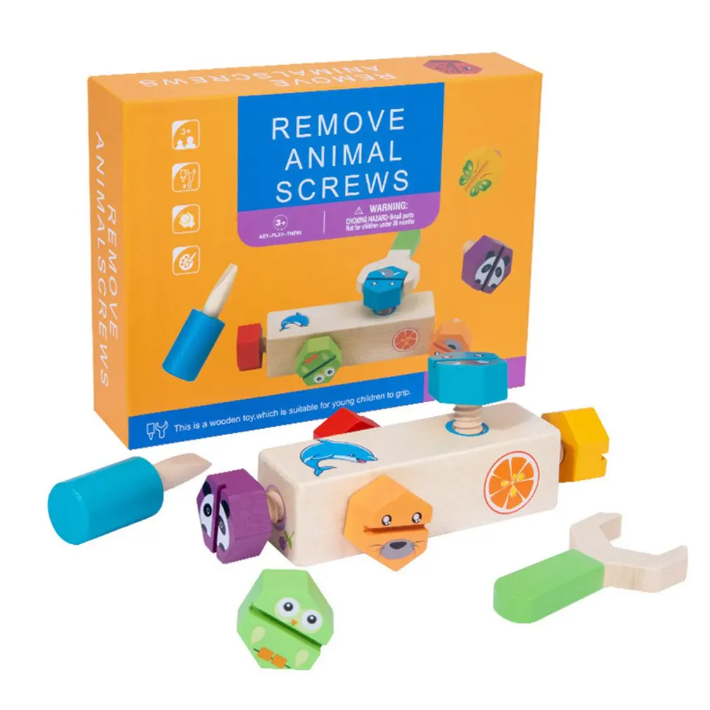 Screw Block Toy Wooden Animals Screwing Screws Toys Children Disassembling Wooden Blocks Parent-child Interactive Table Game
Screw Block Toy Wooden Animals Screwing Screws Toys Children Disassembling Wooden Blocks Parent-child Interactive Table Game