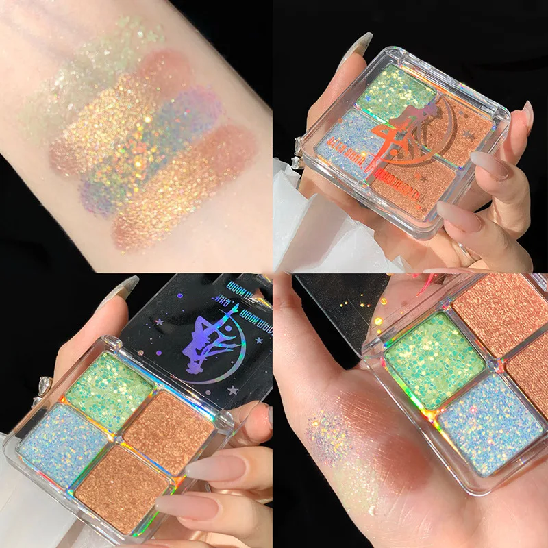 4 Colors Palette Glitter EyeShadow Pearlescent Diamond Bright Glitter Make Up Waterproof Sequin Smoky Shadows Makeup
4 Colors Palette Glitter EyeShadow Pearlescent Diamond Bright Glitter Make Up Waterproof Sequin Smoky Shadows Makeup