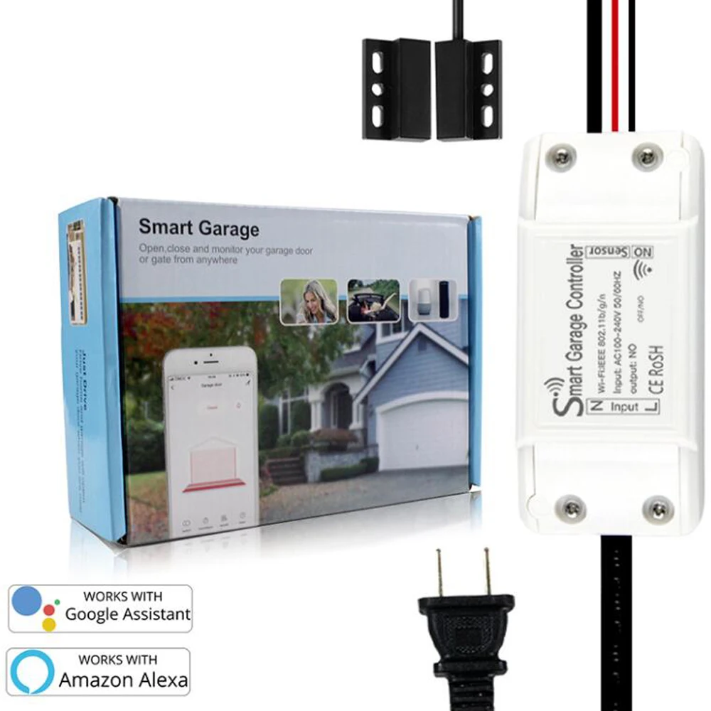 Wifi Switch Smart Garage Door Opener Controller Work With Alexa Echo Google Home SmartLife/Tuya APP Control No Hub Require
Wifi Switch Smart Garage Door Opener Controller Work With Alexa Echo Google Home SmartLife/Tuya APP Control No Hub Require