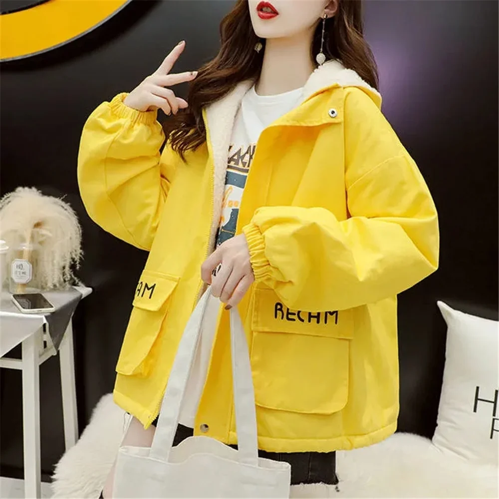 Letter Printing Oversized Parkas All-Match Warm Women Hooded Cargo Jacket Harajuku Spring Winter Loose Cotton Padded Zipper Coat
Letter Printing Oversized Parkas All-Match Warm Women Hooded Cargo Jacket Harajuku Spring Winter Loose Cotton Padded Zipper Coat