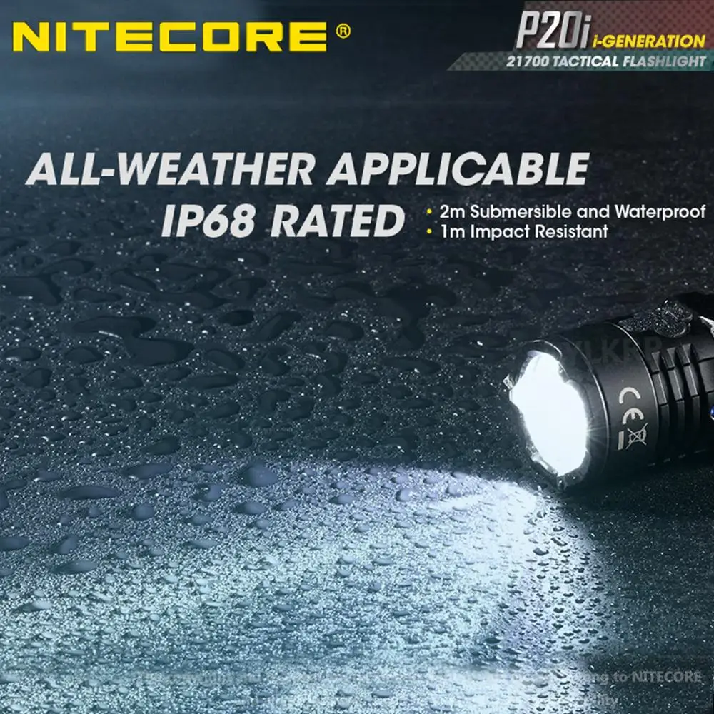 Оригинальное зарядное устройство NITECORE P20i использует Luminus SST-40-W LED 1800 люмен таким