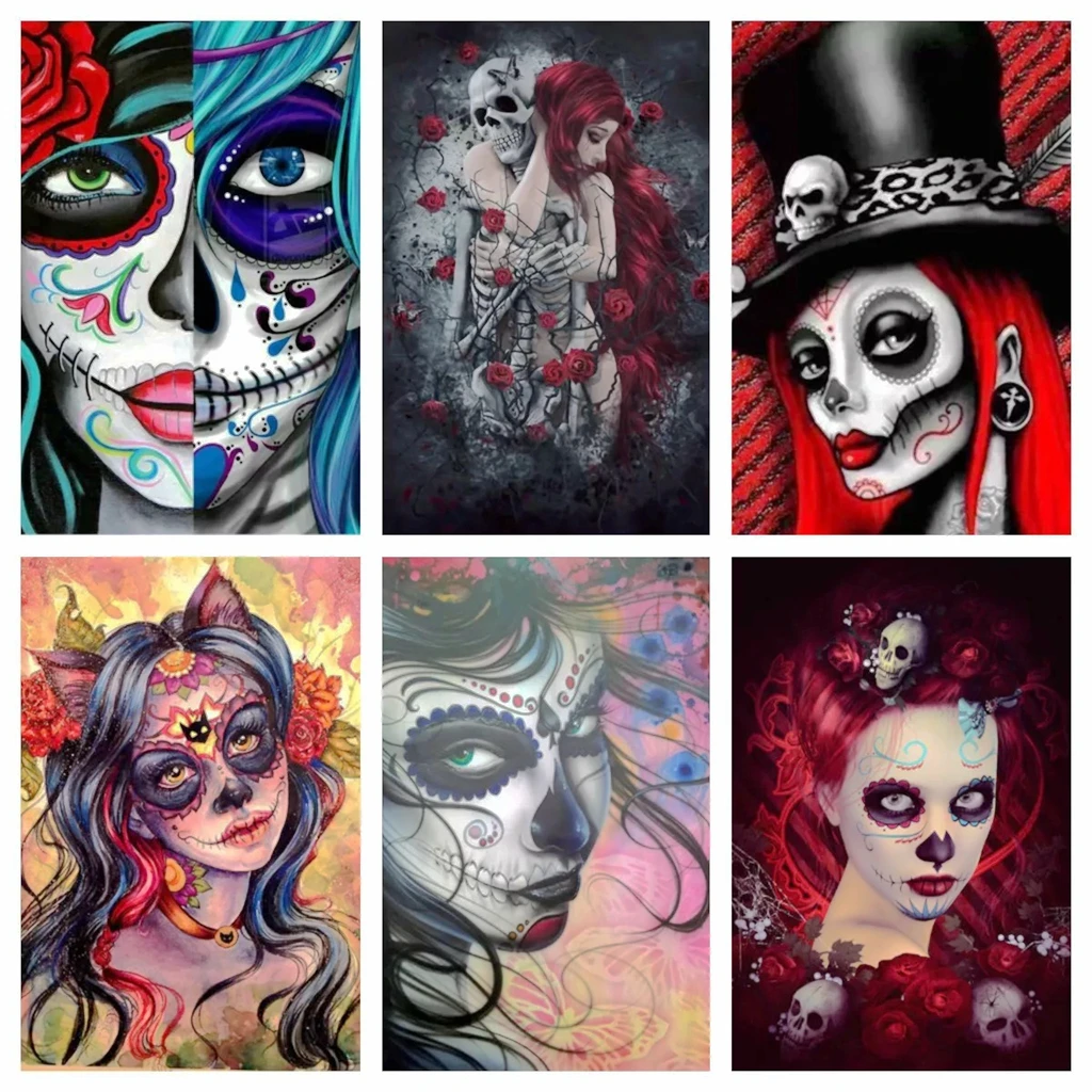 DIY5D Diamond Painting complete set of Skull Girl series cross-stitch3D Mosaics Painting Room Decoration Diamond Embroidery Gift
DIY5D Diamond Painting complete set of Skull Girl series cross-stitch3D Mosaics Painting Room Decoration Diamond Embroidery Gift