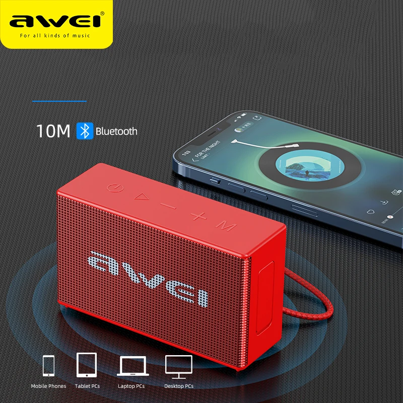 Awei Wireless Speaker Portable Mini Bluetooth Speaker Support FM SD Card for All Systems TWS Speakers With IPX7, 3.55mm Aux
Awei Wireless Speaker Portable Mini Bluetooth Speaker Support FM SD Card for All Systems TWS Speakers With IPX7, 3.55mm Aux