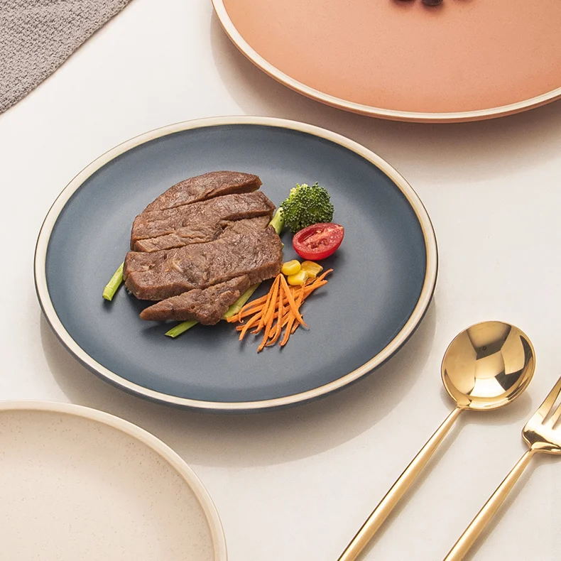 High End Dessert Dinner Plates Round Frosted Ceramic Creativity Dinner Plates Western Flat Platos De Cena Kitchen Supplies DE50P
High End Dessert Dinner Plates Round Frosted Ceramic Creativity Dinner Plates Western Flat Platos De Cena Kitchen Supplies DE50P