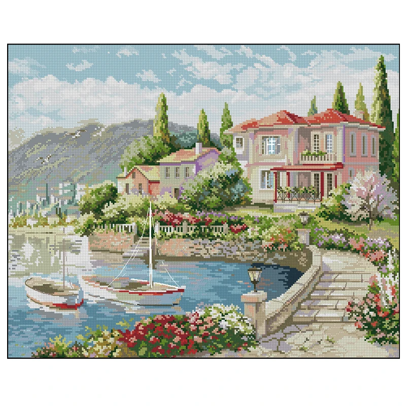 Gold Collection Lovely Counted Cross Stitch Kit Morning on the Coast House Home Town Boat Yacht
Gold Collection Lovely Counted Cross Stitch Kit Morning on the Coast House Home Town Boat Yacht