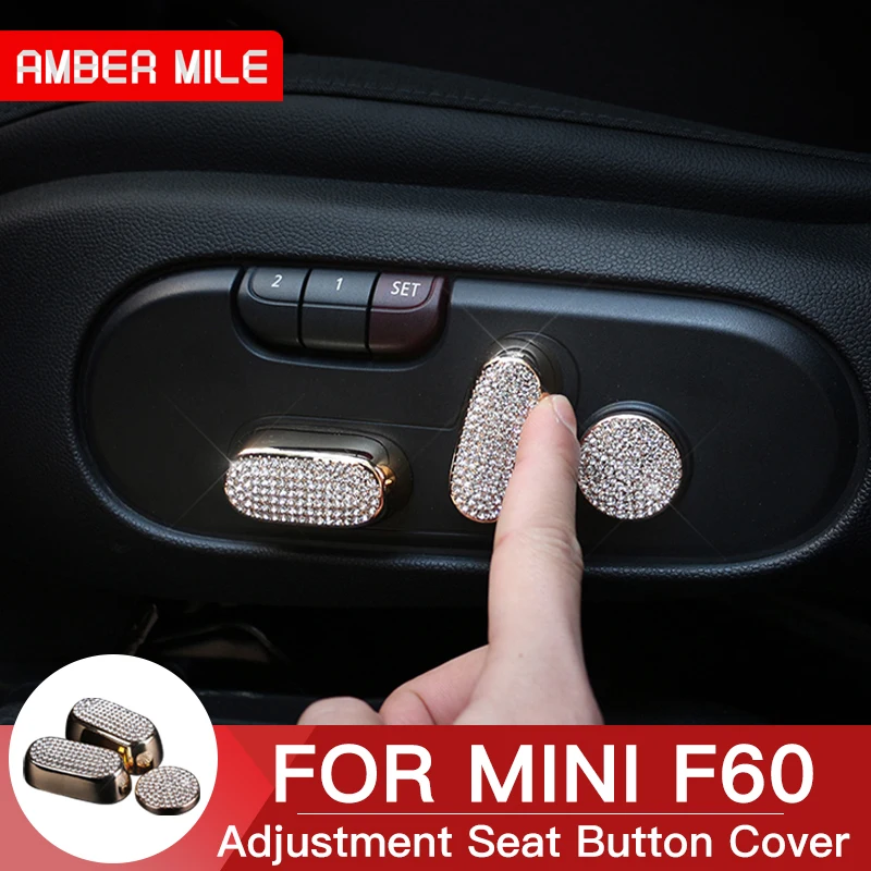 AMBERMILE 6pcs 3D Crystal for BMW Mini Cooper Countryman F60 Accessories Interior Trim Sticker Car Seat Adjustment Button Cover 
AMBERMILE 6pcs 3D Crystal for BMW Mini Cooper Countryman F60 Accessories Interior Trim Sticker Car Seat Adjustment Button Cover