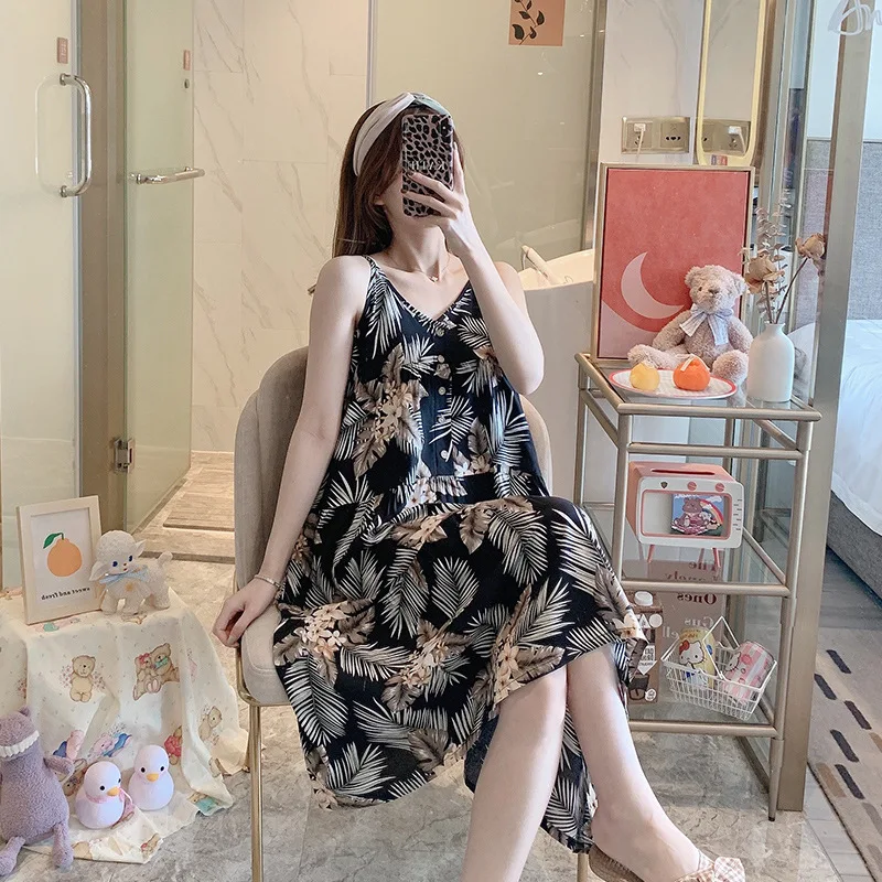 Korean Summer Suspender Women's Dress Cotton Silk Print Ladies Casual Fashion Sexy Breathable Backless Dresses Simple Vestidos
Korean Summer Suspender Women's Dress Cotton Silk Print Ladies Casual Fashion Sexy Breathable Backless Dresses Simple Vestidos