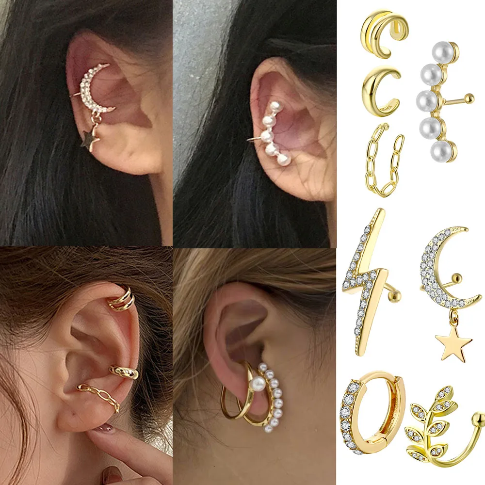 Bohemian Gold Star Leaves Non-Piercing Ear Clip Earrings For Women Men Simple Fake Cartilage Ear Cuff Jewelry Clip d'oreille
Bohemian Gold Star Leaves Non-Piercing Ear Clip Earrings For Women Men Simple Fake Cartilage Ear Cuff Jewelry Clip d'oreille