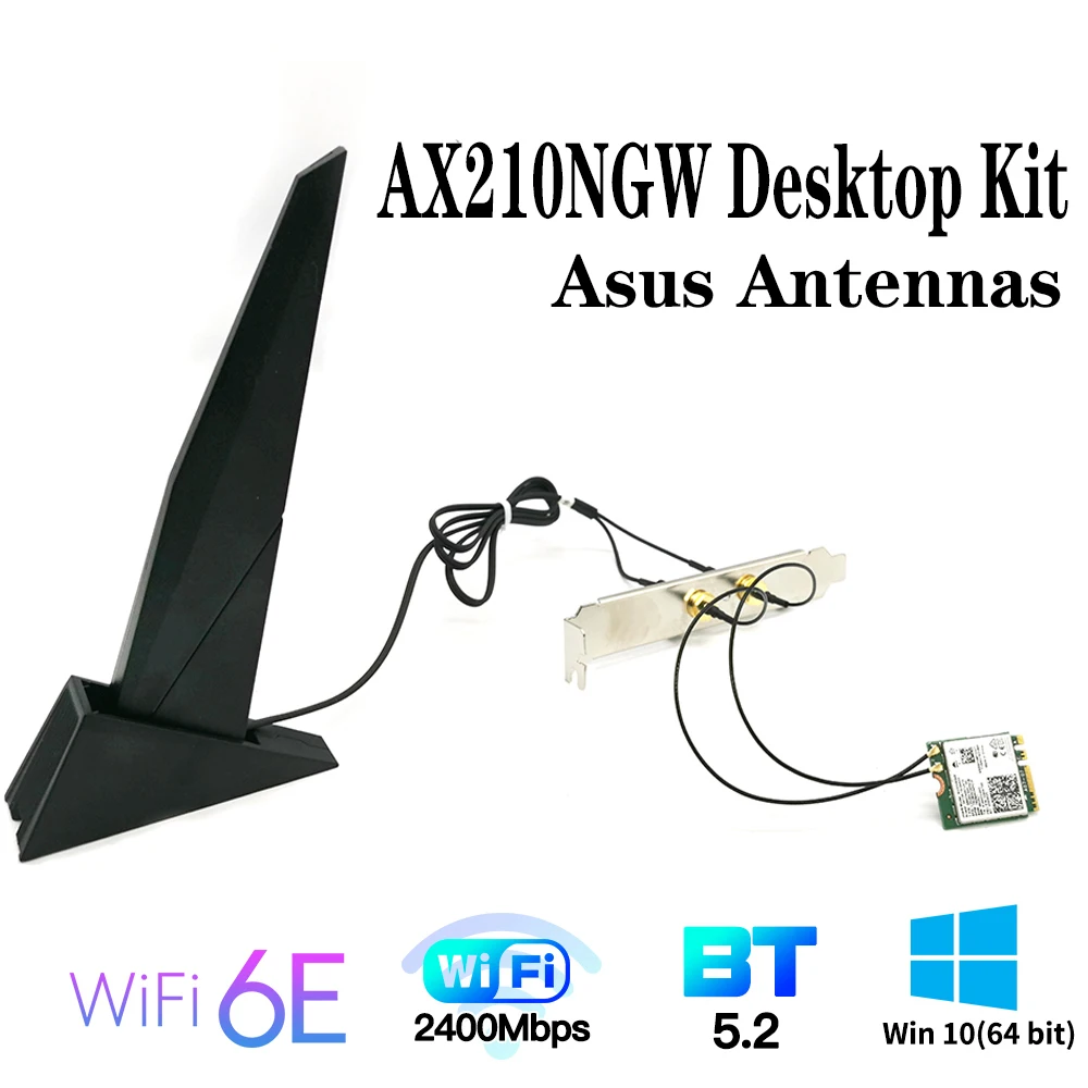 3000Mbps Desktop PCIe Dual Band WI-FI 6E AX210 M.2 NGFF Wireless Card For Intel AX210NGW 2.4/5G 802.11ax Bluetooth 5.2 Wifi Card
3000Mbps Desktop PCIe Dual Band WI-FI 6E AX210 M.2 NGFF Wireless Card For Intel AX210NGW 2.4/5G 802.11ax Bluetooth 5.2 Wifi Card