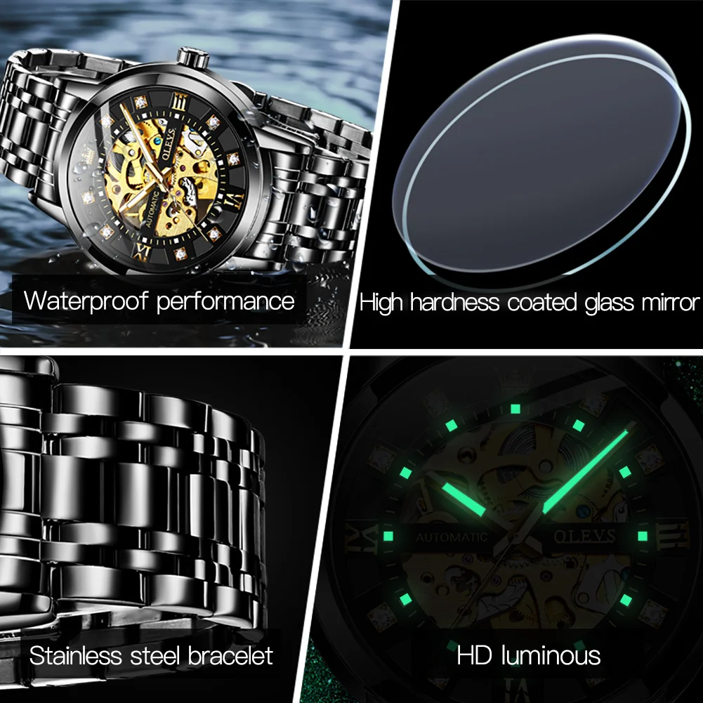 OLEVS Mens Watches Fashion Top Brand Luxury Business Automatic Mechanical Watch Men Casual Waterproof Watch Reloj de hombre 9901
OLEVS Mens Watches Fashion Top Brand Luxury Business Automatic Mechanical Watch Men Casual Waterproof Watch Reloj de hombre 9901