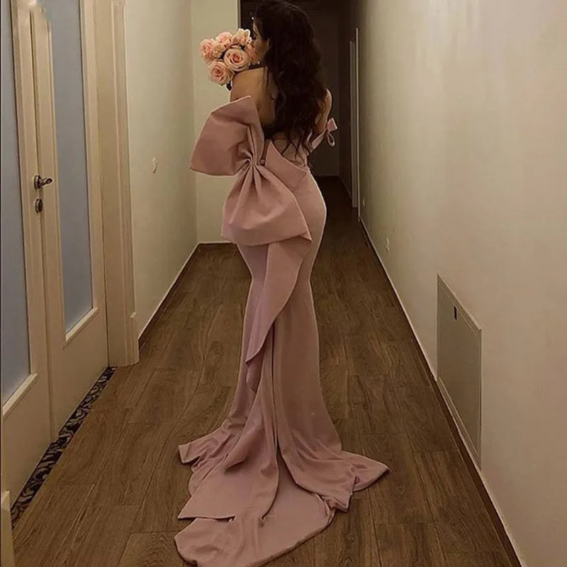 Bridesmaid Dresses Mermaid Wedding Guest Dress Elastic Back Big Bow Sweep Train robe de soirée de mariage vestidos de fiesta
Bridesmaid Dresses Mermaid Wedding Guest Dress Elastic Back Big Bow Sweep Train robe de soirée de mariage vestidos de fiesta