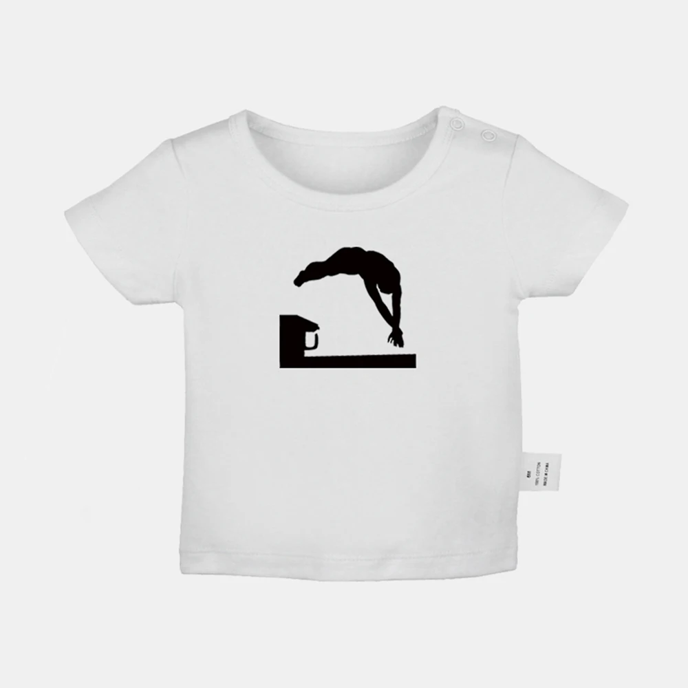 

Swimming Scuba Diving Clipart Design Newborn Baby T-shirts Basketball Player Graphic Solid Color Short Sleeve Tee Tops