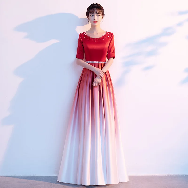 Grace U-neck Beading Chorus Dresses Women Red Gradients Pleated Celebrity Banquet Gown Slim High Waist Cheongsam Plus Size 3xl
Grace U-neck Beading Chorus Dresses Women Red Gradients Pleated Celebrity Banquet Gown Slim High Waist Cheongsam Plus Size 3xl