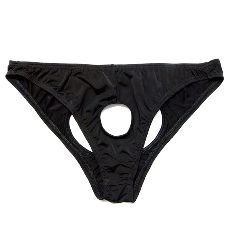 Фото Сексуальное мужское нейлоновое нижнее белье открытая попа Трусики-бикини