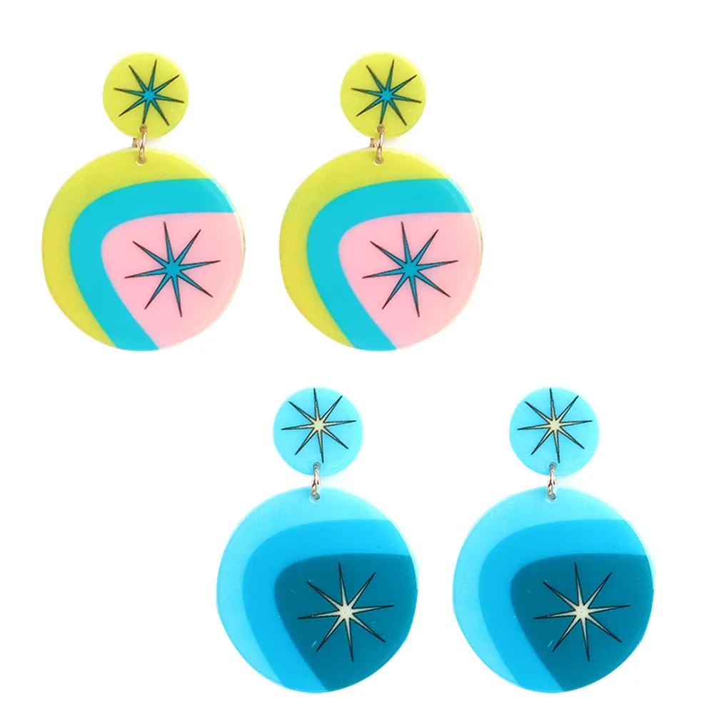 New Trendy Acrylic Mix colors Big Round Spark Drop Earrings For Women Girls Funny Print Dangle Earrings Punk Party Jewelry Gifts
New Trendy Acrylic Mix colors Big Round Spark Drop Earrings For Women Girls Funny Print Dangle Earrings Punk Party Jewelry Gifts
