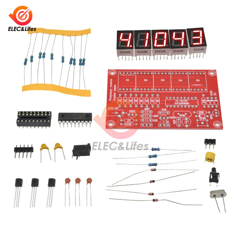 1Hz-50MHz Digital LED Crystal Oscillator Frequency Counter Tester DIY Kit 5 Digits High Precision Digital Frequency Meter Module
1Hz-50MHz Digital LED Crystal Oscillator Frequency Counter Tester DIY Kit 5 Digits High Precision Digital Frequency Meter Module