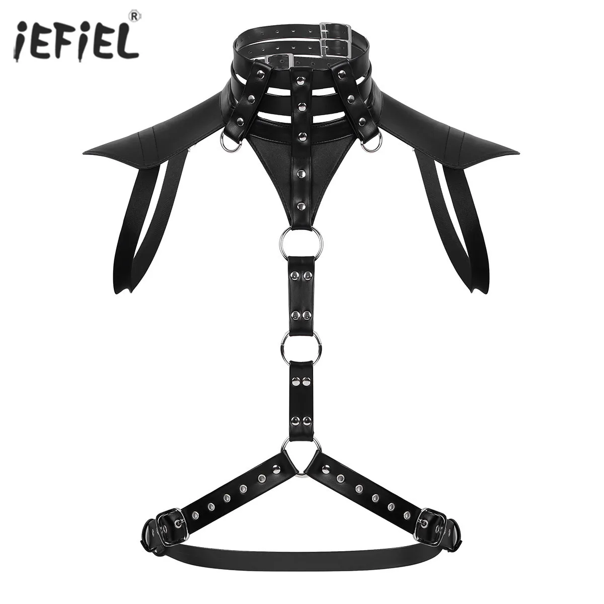 Faux Leather Harness Belt Party Club Bondage Halter Neck Body Chest Men Harness with Metal O-rings Sexy Punk Gothic Crop Top
Faux Leather Harness Belt Party Club Bondage Halter Neck Body Chest Men Harness with Metal O-rings Sexy Punk Gothic Crop Top